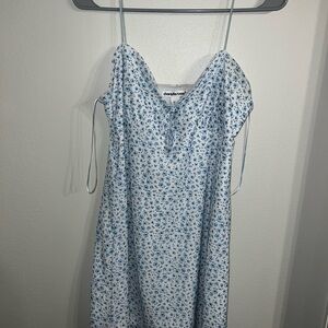 Charlotte Russe White and Blue Floral Dress